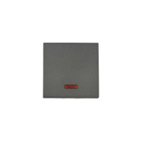 1-клавишный выключатель LK Studio с индикатором 45x45 (сх.1L) 16 A. 250 B черный бархат LK45 850908-1