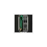 1-клавишный выключатель LK Studio с индикатором 45x45 (сх.1L) 16 A. 250 B черный бархат LK45 850908-1