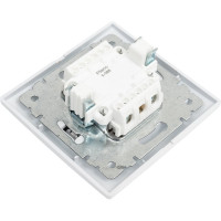 Двухклавишный выключатель Intro Plano с подсветкой, 10А-250В, IP20, СУ, белый, Б0053773