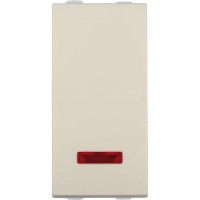 1-клавишный переключатель LK Studio с двух мест, с индикатором 45x22.5 (сх.6L) 16 A. 250 B, бежевый, LK45 850401-1