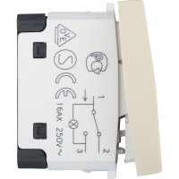 1-клавишный переключатель LK Studio с двух мест, с индикатором 45x22.5 (сх.6L) 16 A. 250 B, бежевый, LK45 850401-1