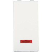 1-клавишный переключатель LK Studio с двух мест, с индикатором 45x22.5 (сх.6L) 16 A. 250 B, белый, LK45 850404-1