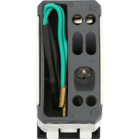 1-клавишный переключатель LK Studio с двух мест, с индикатором 45x22.5 (сх.6L) 16 A. 250 B, черный бархат, 850408-1