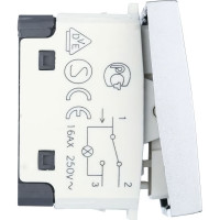 1-клавишный переключатель LK Studio с двух мест, с индикатором 45x22.5 (сх.6L) 16 A. 250 B, серебро, 850403-1