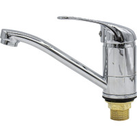 Однорычажный смеситель для мойки РемоКолор латунь, керамический картридж 40 мм, гусак 15 см 67-0-742