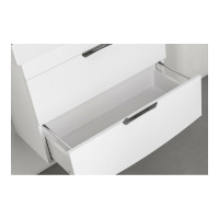 Подвесная тумба Style Line Жасмин 2 (2 ящ.), Комо 80, Люкс белая, PLUS ЛС-000010037