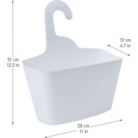 Корзинки для душа Tatkraft Card Posh, 2 штуки в наборе, 28x31x12 см (крючок 14 см, диаметр 3,5 см), органайзер 16477