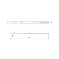 Держатель круглого проводника IEK 8мм водосточная труба 80-120мм оцинкованная сталь ZDP80-11-7-08