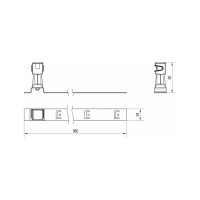 Держатель круглого проводника IEK6-8мм черепичная кровля, оцинкованная сталь ZDP80-11-5-68