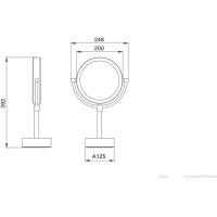 Настольное зеркало Savol двухстороннее с увеличением 5х JAVA S-ML221H 23784 S-M221H
