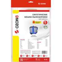 Мешки-пылесборники синтетические для пылесоса 5 шт + микрофильтр OZONE M-36