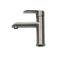 Смеситель для умывальника MELANA F Paola Hi-tech нерж.сталь, однорычажный, сатин, литой излив 610601