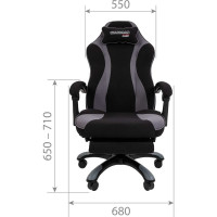 Игровое кресло CHAIRMAN Game 35 ткань черный, серый 00-07089918