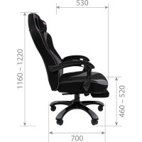 Игровое кресло CHAIRMAN Game 35 ткань черный, серый 00-07089918