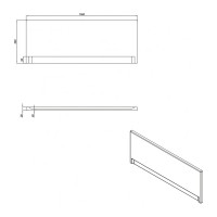 Фронтальная панель для ванны Cersanit UNIVERSAL TYPE 1 150 63326
