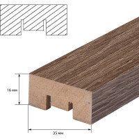 Интерьерная рейка Стильный Дом 11 шт, 2700x16x35 мм, дуб винтаж v530651