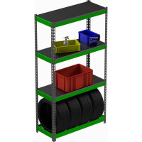 Стеллаж ООО Металекс Metalex серия TIRES 2000x1800x600 (три полки) SMTIII201860