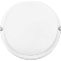 Накладной светодиодный светильник с акустическим датчиком truEnergy круг IP54 8W 4000K 600Lm D140мм белый пластик 11109