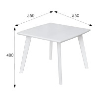Журнальный стол Мебелик Ретро квадратный снег 7587