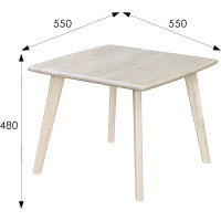Журнальный стол Мебелик Ретро квадратный лак 7584