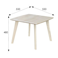 Журнальный стол Мебелик Ретро квадратный лак 7584