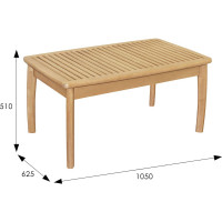 Журнальный стол Мебелик Массив решетка бук 7764