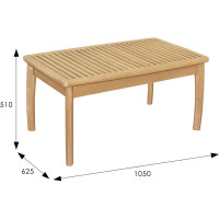Журнальный стол Мебелик Массив решетка бук 7764