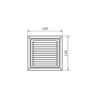 Решетка вентиляционная 150x150 мм, хром Домарт 171098
