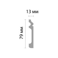 Плинтус напольный Decomaster 79x13x2400 мм D005-61 ДМ