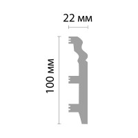 Плинтус напольный Decomaster 100x22x2400 мм D232-77 ДМ