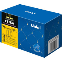 Светодиодная сетка с эффектом мерцания Uniel 1.5x1.5 м, соединяемая, 96 светодиодов, теплый белый UL-00008418