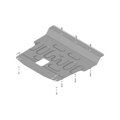 Стальная защита двигатель, КПП, Kia Sorento c 2012 г.в. Стандарт ООО Трио Сервис MOTODOR 71001