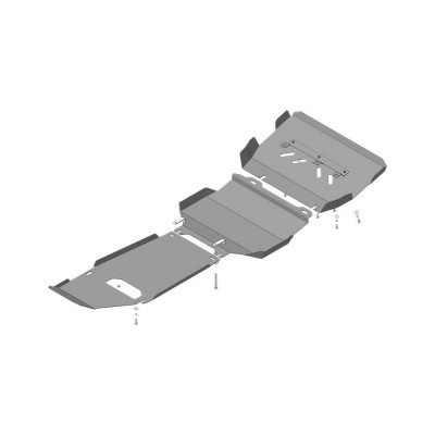 Стальная защита Р, ПДф, Д, КПП, РК, Haval H9, V=2.0D, c 2017 ООО Трио Сервис MOTODOR 13114