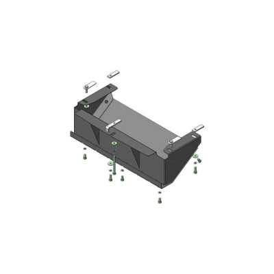 Стальная защита РТ УАЗ Патриот, V=2.7, V=2.3 D с 2005 г. ООО Трио Сервис MOTODOR 16506