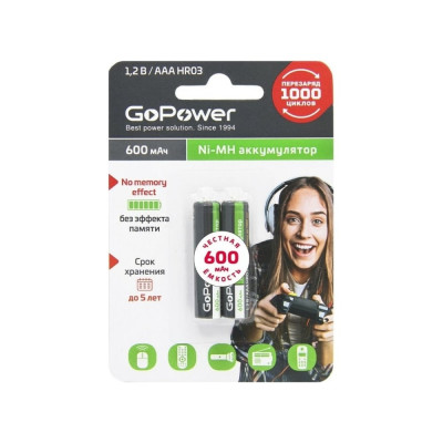 Бытовой аккумулятор GoPower HR03 00-00015315