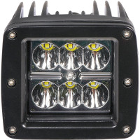 Светодиодная квадратная фара Airline, 6 LED направленный свет, 18W, 82x75x75, 12/24V ALED009