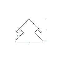 Внешний угол Docke PREMIUM (75 мм; крем-брюле) PSEU-1041