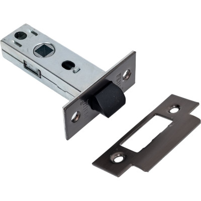 Межкомнатная защелка Ренц пластиковый язычок, матовый черный никель INL 5-45 plastic MBN