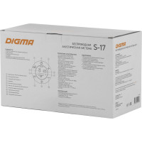 Портативная колонка DIGMA S-17 черная, 8.5W, 1.0 BT/3.5Jack/USB, 10м, 1500mAh 1398376