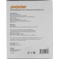 Портативная колонка DIGMA S-17 черная, 8.5W, 1.0 BT/3.5Jack/USB, 10м, 1500mAh 1398376