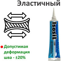 Герметик силиконовый универсальный Isosil S201, коричневый, 115 мл 2010808