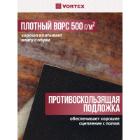 Влаговпитывающий коврик VORTEX Samba Home, цветочный вальс  40x60 см 24339
