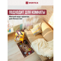 Влаговпитывающий коврик VORTEX Samba Home, цветочный вальс  40x60 см 24339