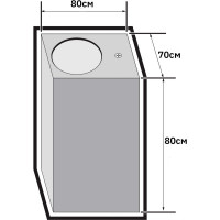 Светильник JazzwayPDL-S 72080 GU10-1 под лампу GU10 BL 230В IP65 фасадный 5039971