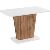 Обеденный стол Tetchair GENT ЛДСП, 110-145x68,6x75,5 см, дуб вотан/белый 19130