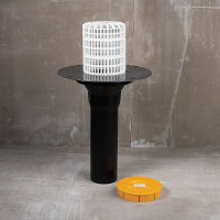 Воронка Fachmann VO-PVC 110x450 мм, из ПВХ и листвоуловителем 01.108