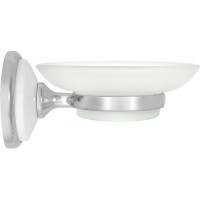 Стеклянная мыльница Solinne Blanco хром, стекло-сатин B-51105 2541.107