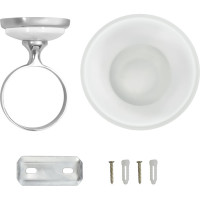 Стеклянная мыльница Solinne Blanco хром, стекло-сатин B-51105 2541.107