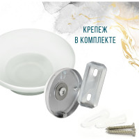 Стеклянная мыльница Solinne Blanco хром, стекло-сатин B-51105 2541.107
