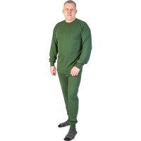 Зимняя фуфайка БЕРТА, кулирка, 100% хлопок, оливковый цвет 717о-48-50